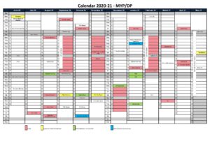 MYP-DP Calendar 2020-21